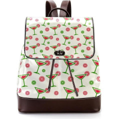 Obst Cocktail Personalisierte Schultaschen Büchertaschen für Teenager, Mehrfarbig, 27x12.3x32cm, Rucksack Rucksäcke