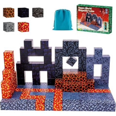 Magnetische Blöcke – Bauen Sie Magnetbauwürfel, Spielzeug für Jungen, Mädchen, Kinder, 3, 4, 6, 7, 8, 9–64 Stück