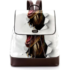 Angry Dinosaurier personalisierte Schultaschen Büchertaschen für Teenager, Mehrfarbig, 27x12.3x32cm, Rucksack Rucksäcke