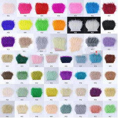 Schwarzer 2/3 Yard Hahnenschwanzfedern Boa-Besatz Hühnerfedern Schal für Weihnachten Karneval Party Kleid Kleidung Schal-Sonderfarbe-2 Yard