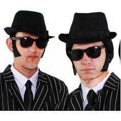 Brothers of Blues Set for 2 Men = From Ilovefancydress® This set is available in 3 different variations and the hat is available in 58 cm + 60 cm // The set is 2-piece set = 3-piece set = 4 pieces