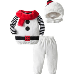 OBiQuzz Kids Outfit, Soft Cotton Warm Crew Neck Long Sleeve Crew Neck Snowman Costume Clothes Set for Boys or Girls Baby Clothes Summer