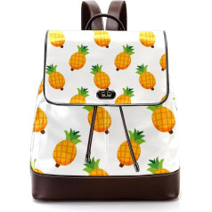 Personalisierte Schultaschen Büchertaschen für Teenager Ananas-Muster Sommer Obst, Mehrfarbig, 27x12.3x32cm, Rucksack Rucksäcke