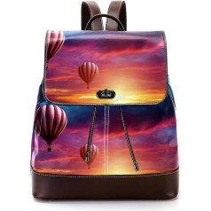 Multicoloured Large Balloons Personalised School Bags Book Bags for Teenagers, Multicoloured, 27 x 12.3 x 32 cm, Backpack Backpacks, multicoloured