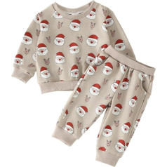 Baby Boys Girls Christmas Playsuit Clothes Holiday Outdoor Soft Suit Toddler Autumn Outfits Infant Cute Clothes Set A-53