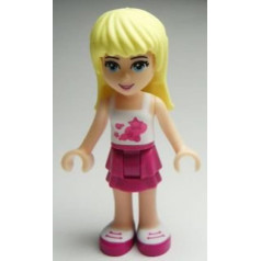 New Lego Friends Stephanie Magenta Skirt Outfit 2 Minifigure Loose by LEGO