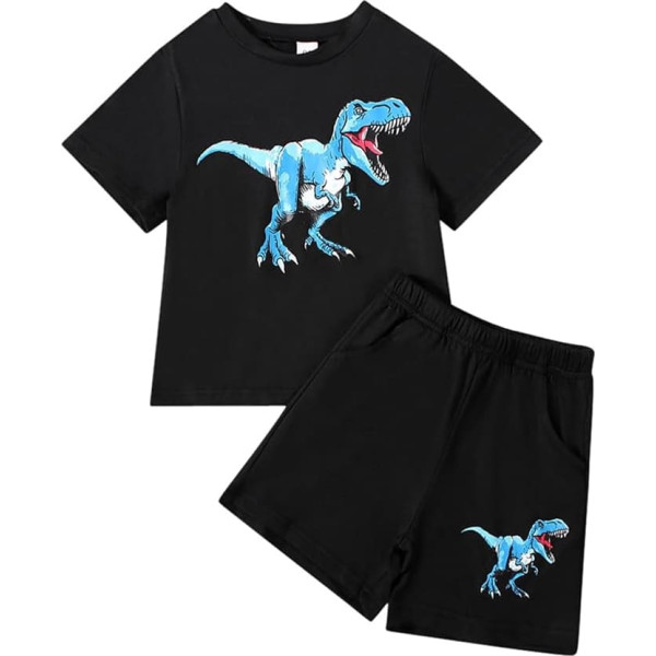Shorts und T-Shirt Set für Kinder Jungen Fussball Sport Outfits Kurzarm T Shirt Tops Casual Lässig Kleidung Zweiteiliges Sommer 2-teilig Outfit Langarmshirt mit Hose 7-14 JahreKleidung