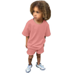 Children's Tracksuit Summer Clothing Outfit Casual Shorts Children's Suits (2-13 Years) Tops + Shorts Sporty Plain Gentleman Outfits Boys and Girls