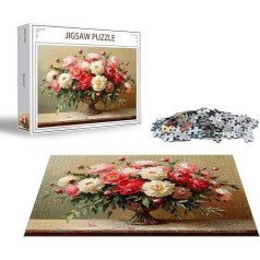 Puzzle Rose Puzzle 1000 Teile Blume Holzpuzzle Erwachsene, Premium Quality Klassische Wooden Lernspiel, DIY Klassische Spaß Jigsaw Erwachsene, Challenging Game Jigsaws für Wohnkultur Geschenk x-267