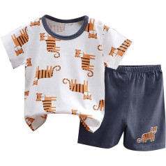 Clothing Sets for Boys T-Shirt and Shorts 2-Piece Short Sleeve T-Shirt Tops Football Sports Outfits Set Toddler Beach Trousers Two Piece Children's Suits Jogging Suit Children's Clothing