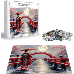Puzzle 4000 Teile Japan Puzzle Erwachsene, DIY Groß Puzzelmatten, Holzpuzzle für Erwachsene und Kinder ab 12 Jahren Wooden Jigsaw Frau Geschicklichkeitsspiel für Die Ganze Familie, Geschenke D-419