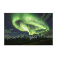 Puzzle 300 Teile Aurora Berg Puzzle Erwachsene Anspruchsvoll, Klassische Holzpuzzle Erwachsene, Puzzlespiele für Die Ganze Familie, Wooden Jigsaw Puzzel ab 14 Jahre für Junge Mädchen für Geschenke D-1