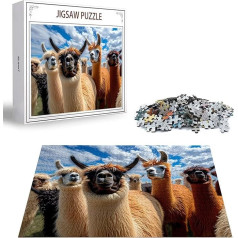 Puzzle Tier Puzzle 3000 Teile, Holzpuzzle Erwachsene, Mehrfarbig Holzpuzzle, Klassische Puzzles Alpaka Wooden Jigsaw für Erwachsene Und Kinder 14 Jahren, Geschenke Home Wand Dekor 122x81cm D-126