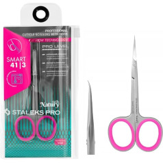 STALEKS PRO by Natury Nails Professional Cuticle Scissors 25 mm Ergonomic Rings Stainless Steel Smart SS-41/3