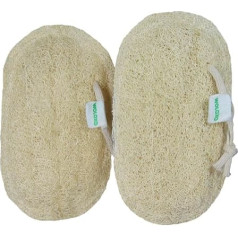 Natural Loofah Sponge for Body Care - Exfoliating & Massage | Loofah Shower Sponge for Face & Body | Vegan, Organic & Plastic Free