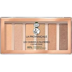 La Provençale L'Instant Doré Eyeshadow - Eyeshadow - 99% Natural Origin Ingredients - With Organic Olive Oil AOP Provence - 6 Shades with Rose, Gold and Copper Reflections