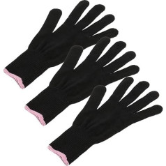 Heat Resistant Gloves Cotton Non-Slip Gloves for Hair Styling Curling Iron Pack of 3