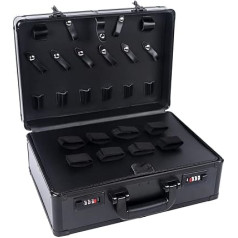 Barber Carry Case, Portable Travel Stylist Tool Box, Portable Barber Case with Secure Password Lock, Hairdresser Tool Bag, Trimmer Organiser Bag