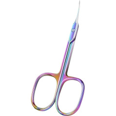 LZZYFPX Nagelhautschere, extra feiner Nagelhautschneider for Maniküre und Pediküre, Gebogene Klinge, präzise Spitze Spitze, Pflegeset for Nagelkunst(Gen2 Rainbow)