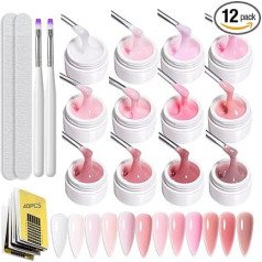 GZSYY Builder Gel for Gel Nails Builder Gel for Gel Nails 12 Colours UV Gel Nail Gel World of Nails Design Gel Builder Gel for Nails