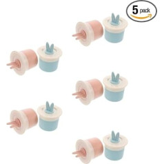 5 Sätze Gesichtsreiniger Mit Hasenohren Gesichtscreme-Werkzeuge Gesichtsspatel Gesichtswäsche Schaumspender Niedlicher Schaummacher Behälter Für Körperbutter Plastik 2 Stück * 5