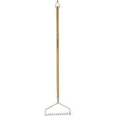 Kent & Stowe Long Handle Garden Rake - Stainless Steel Garden Rake Ideal for All Soils Gardener Rake with Ash Handle Length 158cm