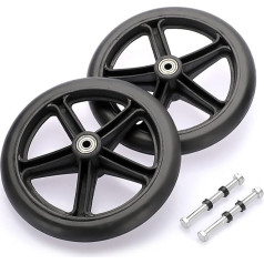 TOLIDA Set of 2 Wheelbarrow Wheels Black 8