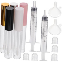 10 ml Empty Refillable Mascara Tubes Transparent Lip Gloss Container with Pipette Ideal for DIY Lip Care and Eyelash Products