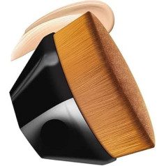 Foundation Brush, Petal Shape Professional Makeup Brush, Dry and Wet Dual Use Face Brush for Blending Liquid Cream or Flawless Powder, Loose Powder, Black