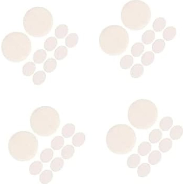 UPKOCH 4 Sets Super Soft Puff Body Powder Puff Large Velour Puffs Fluffy Powder Puff Makeup Powder Puff for Body Powder Puffs Beige Velvet 15 Pieces x 4