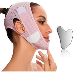 Edcbmb V Line Mask Double Chin Reducer Chin Strap Eliminator Remover Prevent Sagging, V-shaped Face Belt Slimming for Sleeping Jaw Trainer for Women