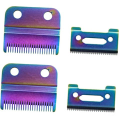 ARTSEWPLY 2 Sets Adjustable Clipper Blades Replacement Heads for Hair Trimmers Electric Clipper Blades for Precise Haircuts and Care Durable, multicoloured, Modern