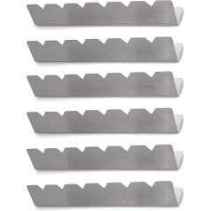 Kabob Skewers Rack, Set of 6, Stainless Steel Skewers Holder with 6 Notches, Compatible with Wood, Bamboo, Round Metal, Flat Skewers for Grilling, BBQ Grilling Accessories