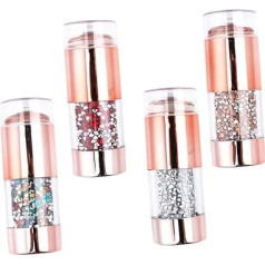 FRCOLOR 4 Stück Doppelköpfige Silikonaufkleber Stempelstifte Klebeplatten Builder Stamper Maniküre Set Stempel Charms Gel Strass French Tip Schablonen Für Nägel Acryl