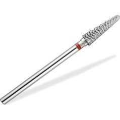Nail Cutter Bit Carbide Grinder Cutter with Cross Toothing Cone Shape Manicure Nail Grinder Pedicure Callus Grinder for Working on Acrylic Nails Gel Nails and Calluses (Fine)