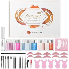 Lomansa Eyelash Lifting Set, Lash Lifting Set, 2-in-1 Eyebrow and Eyelash Lifting Set, 30 Pieces Quick Lash Lift, Curl Lashes and Brows for DIY Salon