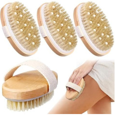 Dry Brushes, Body Brush, Exfoliating Body Brush, Dry Brush, Body Brush with Massage Knobs for Lymphatic Drainage, Back Circulation, Improving Dead Skin, Removing
