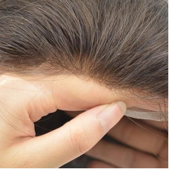 Hairnotion Toupee Human Hair French Lace Wig for Men Light Brown #7