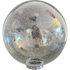 Lampshade, glass, spherical glass for an outdoor light, replacement shade, lamp glass, replacement glass, diameter 20 cm (glass: blow 20 cm / 9 cm)