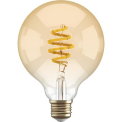 Hombli Smart Light Bulb, E27 Dimmable Warm White Light, 1800-2700K CCT, 5.5W Filament, G95 300 Lumens, Easy Installation, Voice Control with App Function, Compatible with Google, Alexa & Siri