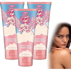 Perfect Body Tanning Cream - Bräunungsbeschleuniger, Feuchtigkeitsspendende Sonnenbankcreme Für Tiefe Ergebnisse, Glattes, Streifenfreies Finish Für Alle Hauttypen (3pcs)