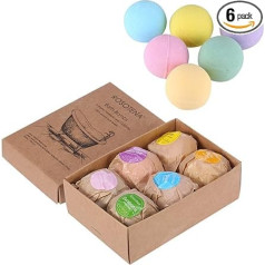 Bath Bombs Gift Set, Haofy 6 Pieces Handmade Bath Bombs, Bath Accessories for Moisturising the Skin, for Women, Girls, Children, for Birthday, Valentine's Day, Christmas Gifts