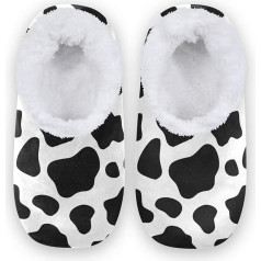 Mnsruu Cow Print Slippers Comfortable Bedroom Shoes