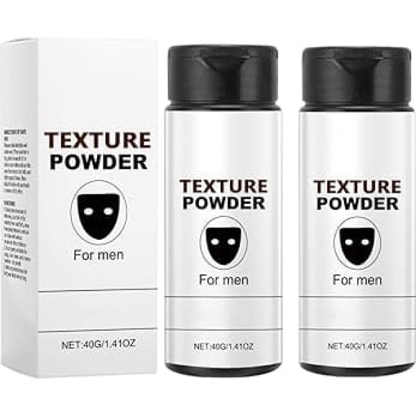 40 g Men's Hair Powder, Easy to Apply, Hair Powder for Thin and Fine Hair, Hair Styling Powder with Texture, Colourless Styling Powder for Men and Women of All Hair Types (2)