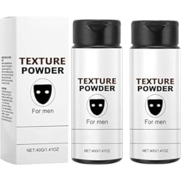 40 g Men's Hair Powder, Easy to Apply, Hair Powder for Thin and Fine Hair, Hair Styling Powder with Texture, Colourless Styling Powder for Men and Women of All Hair Types (2)