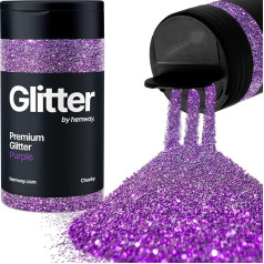 Hemway Purple Glitter Chunky 130 g / 4.6 oz Powder Metallic Resin Craft Glitter Flake Sequins for Epoxy Cups, Hair Face Body Eye Nail Art Festival