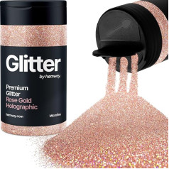 Glitter Shaker Rose Gold Holographic Face Nail Art Cup Christmas Party Accessories Micro Fine Resin Cosmetic 125g