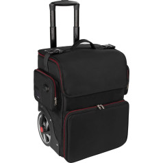 Large Cosmetic Case, Cosmetic Makeup Case for Hairdresser, Hairdresser Organiser Bag, Heat Insulation, Anti-scald, Full Layer Trolley, with Wheels, 1 x trolley case, Extra large cosmetic case trolley