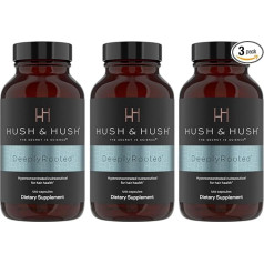 HUSH & HUSH DeeplyRooted™ 3 x 120 Capsules Dietary Supplement for Hair Care and Hair Growth with Amino Acids, Vitamins and Plant Extracts