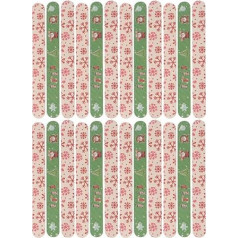 FRCOLOR Pack of 24 Christmas Nail Files, Christmas Toenail Files, Finger Nail Files for Natural Nails, Nail Grinding File, Buffer for Nails, Nail Art Accessories, Disposable Nail Files